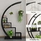 preview thumbnail 3 of 3, Metal Plant Stand 5 Tier Half Moon Shape set of 2