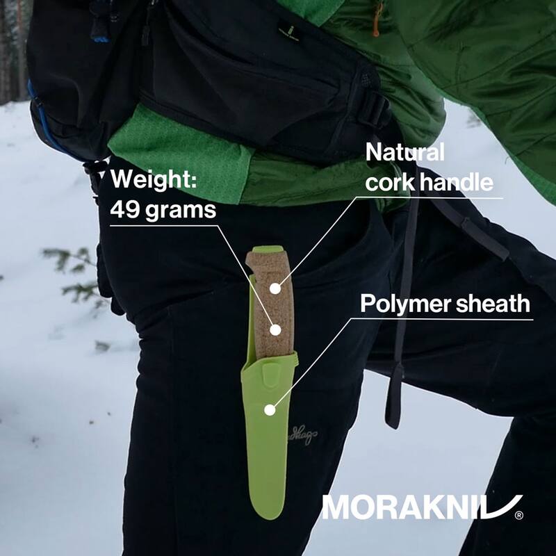 3.75" Floating Fixed-Blade Fine Edged Stainless Steel Knife, Lime Green