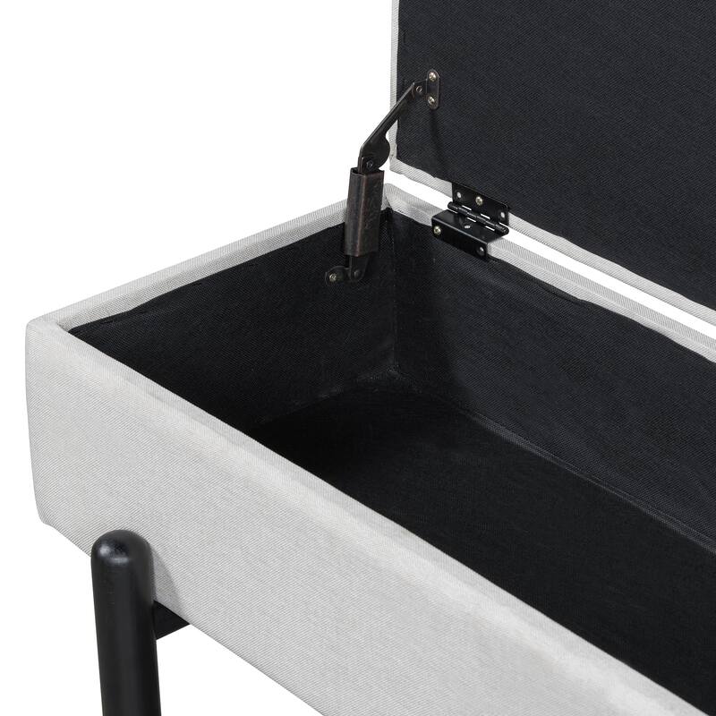 Farmhouse Storage Bench Shoe Rack Bench with Hidden Compartment