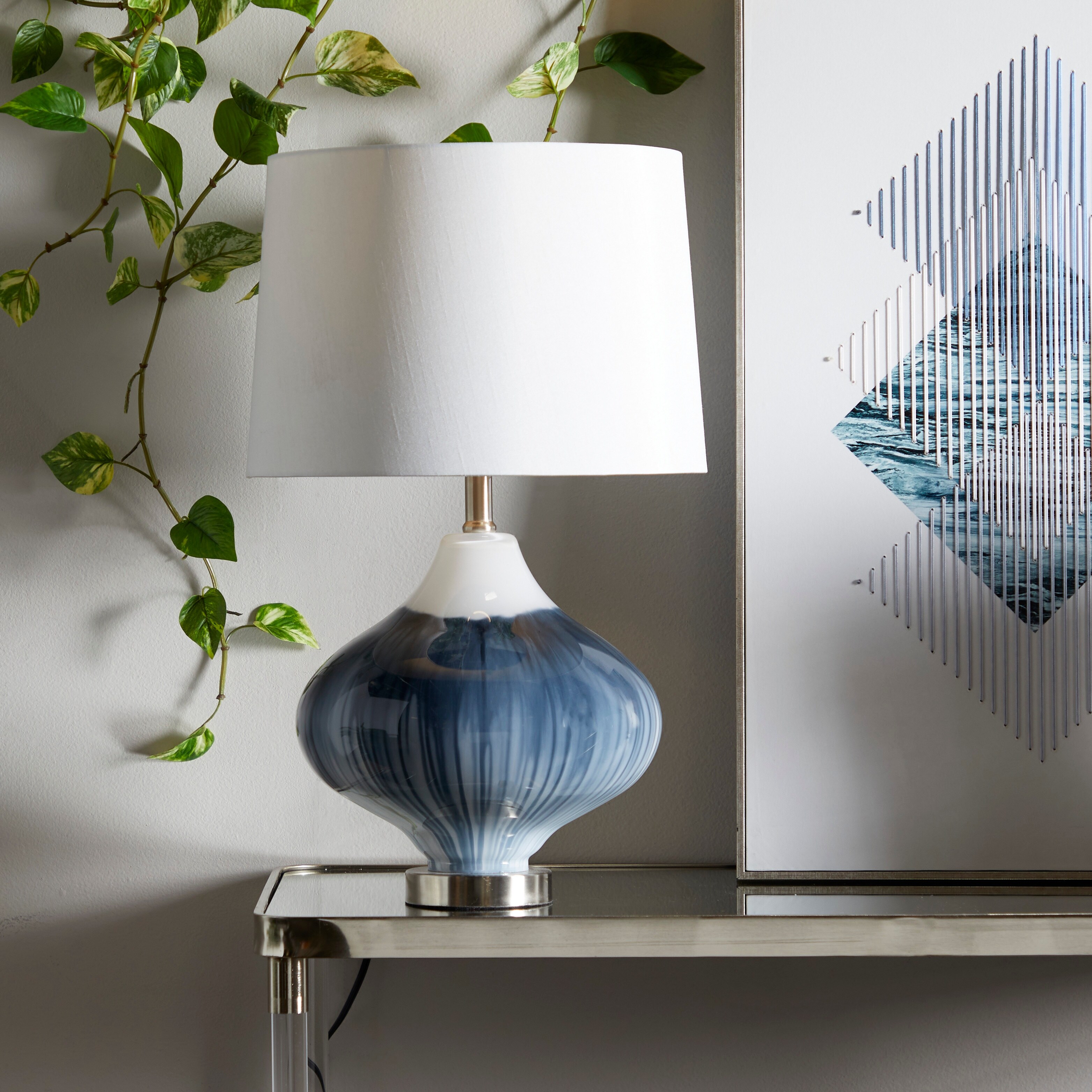 Drum table lamp sale