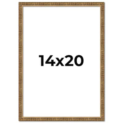 14x20 Frame Gold Kingsley Distressed Solid Wood Picture Frame Width