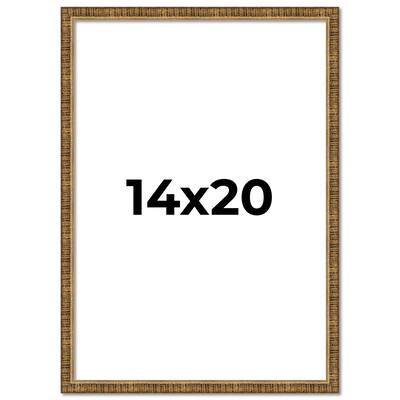 14x20 Frame Gold Picture Frame - Complete Modern Photo Frame Includes