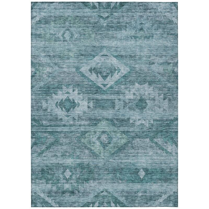 HomeRoots Southwestern Transitional Rectangle Outdoor Rug