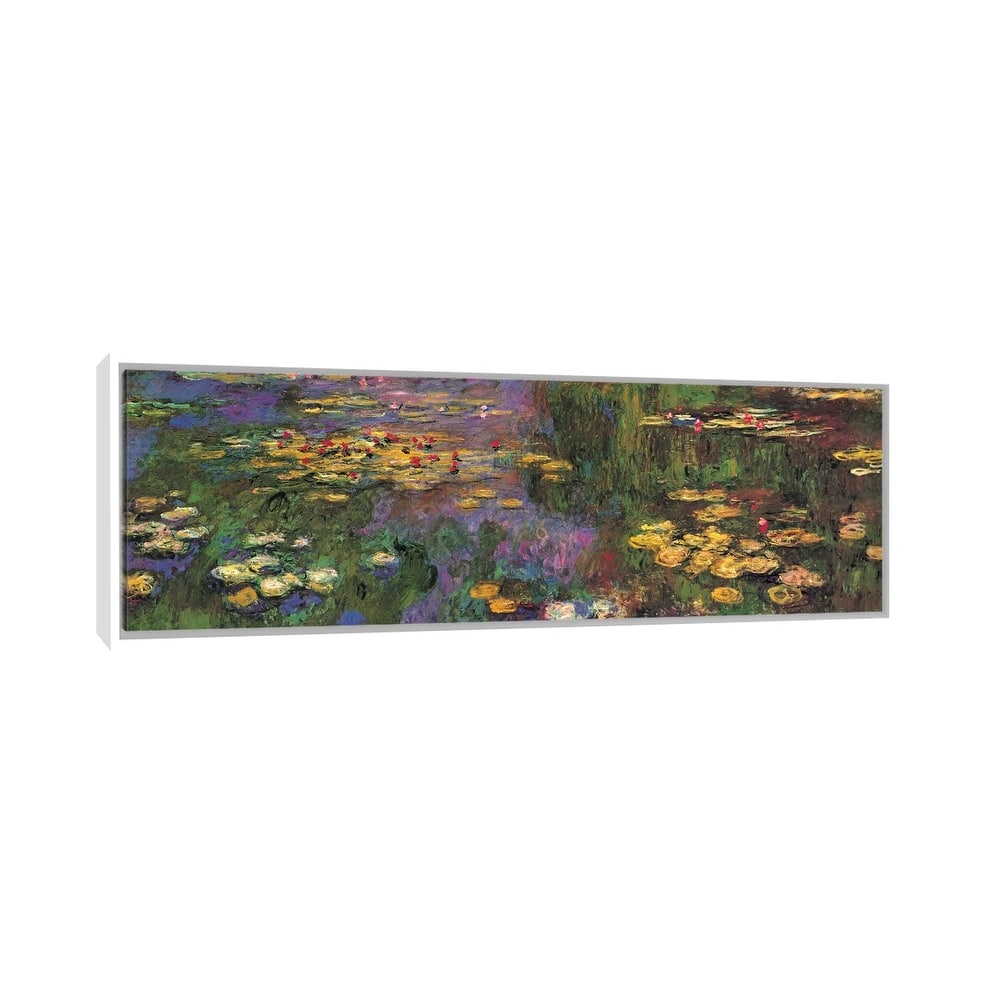 iCanvas "Water Lilies" by Claude Monet Framed Canvas Print