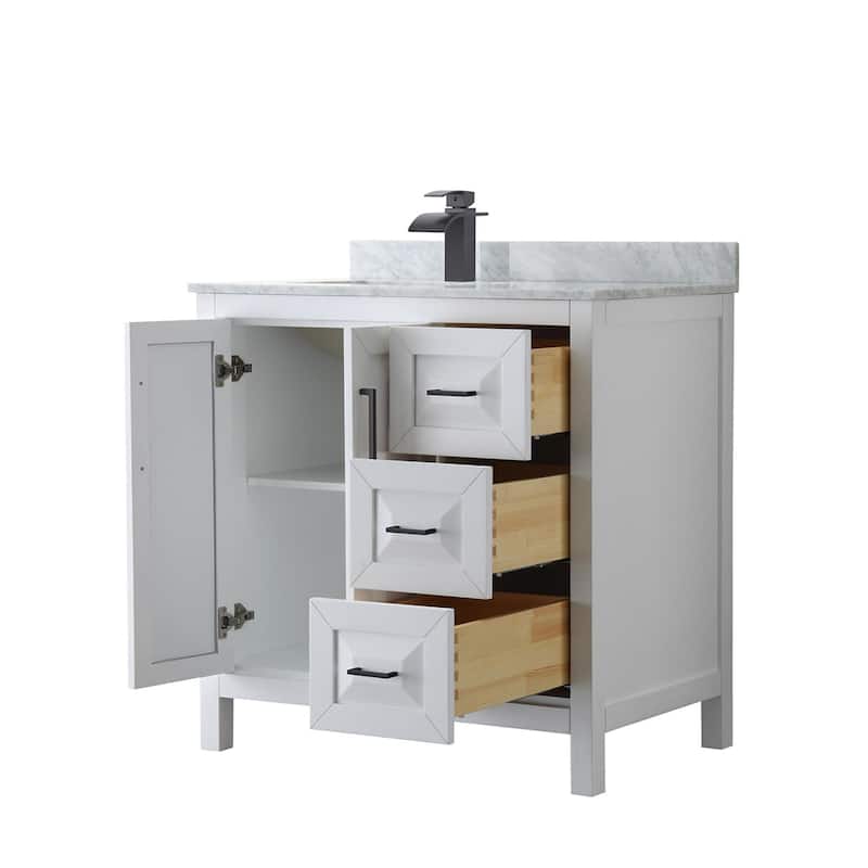 Wyndham Collection Daria 36" Free Standing Single Vanity Set with MDF