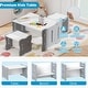preview thumbnail 9 of 18, Gymax Kids Table & Chair Set 3-Piese Toddler Set w/2 Stools & Activity
