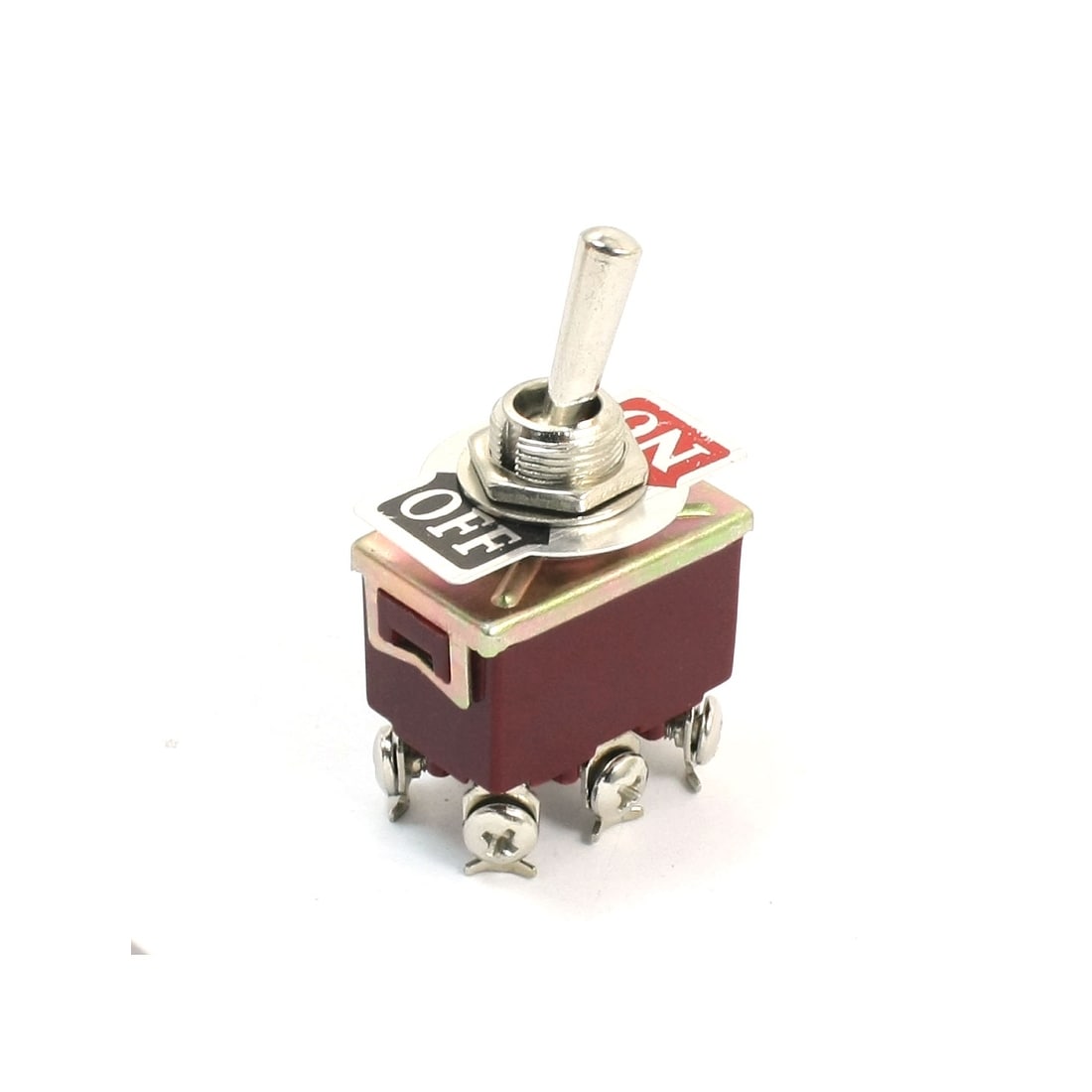 Panel Mount Dpdt On Off 2 Position 6 Pin Toggle Switch Ac 250v 15a E Ten1321