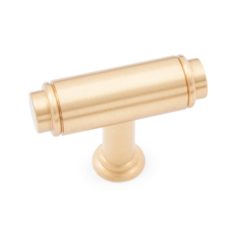 RK International Cylinder 1-13/16 Inch Bar Cabinet Knob - Satin Brass