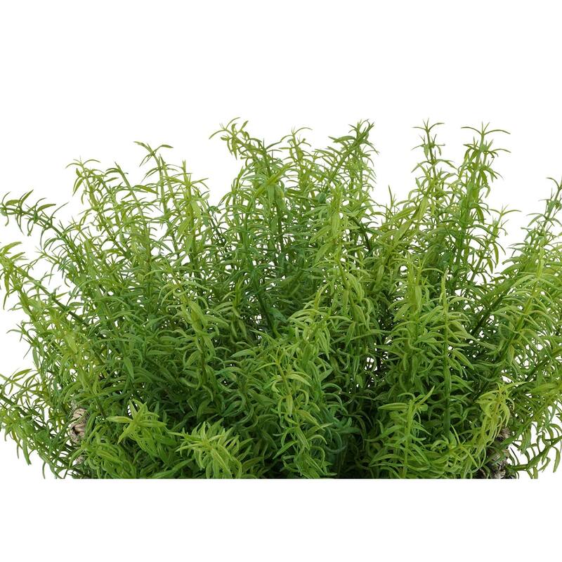 Faux Rosemary Grass in Small Seagrass Tray Basket