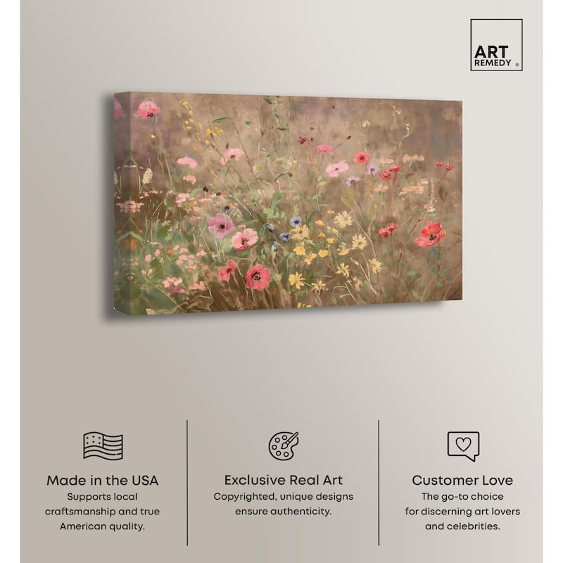 Wildflower Meadow Canvas by Art Remedy, Gallery Wrapped