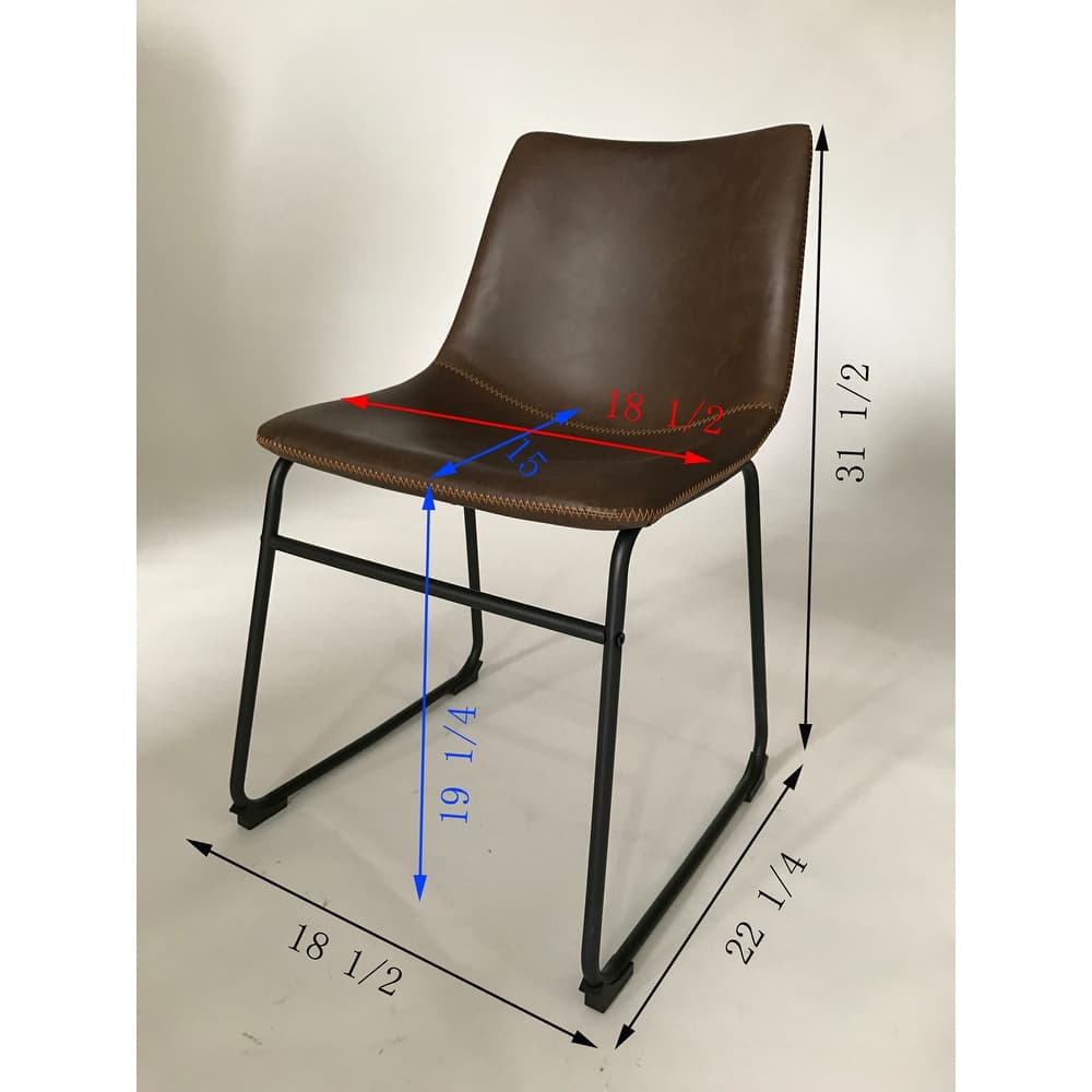 Vintage PU Leather Dining Chairs