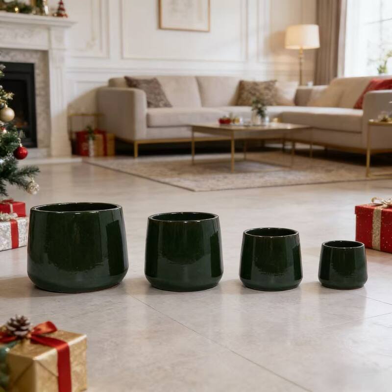 Handmade Ceramic Planter Set of 4 - Perfect for Succulents & Cacti