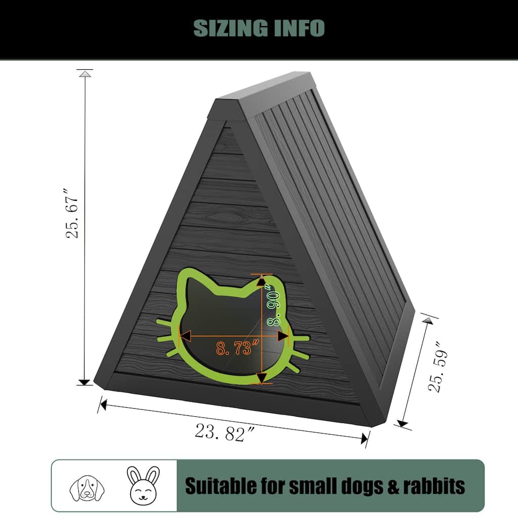 Triangular Cat Nest Black