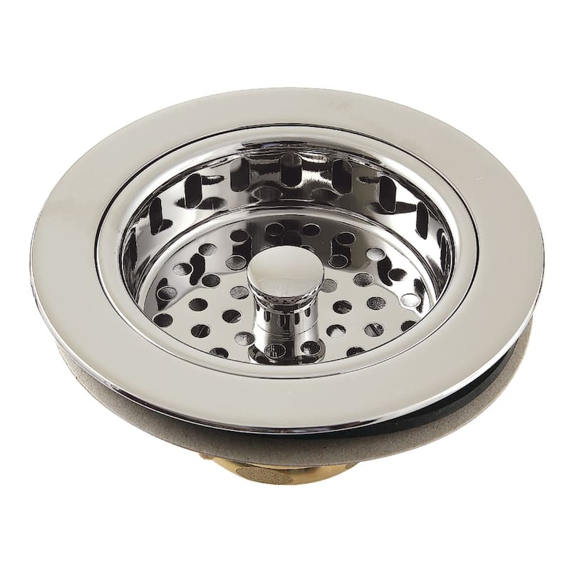 Made To Match Kitchen Sink Basket Strainer - Polished Nickel