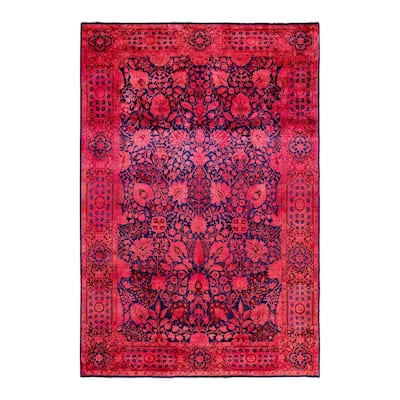 Contemporary Overdyed Wool Hand Knotted Area Rug - 6' 4" x 8' 10"