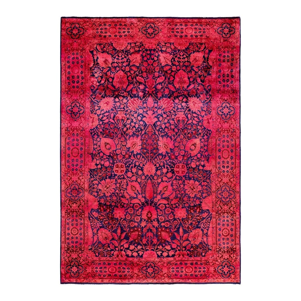 Contemporary Overdyed Wool Hand Knotted Area Rug - 6' 4" x 8' 10"