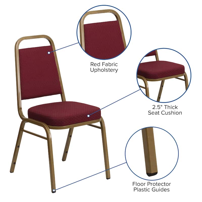 Trapezoidal Back Stacking Banquet Chair with 2.5" Thick Seat - 20.25"D x 17.5"W x 36"H