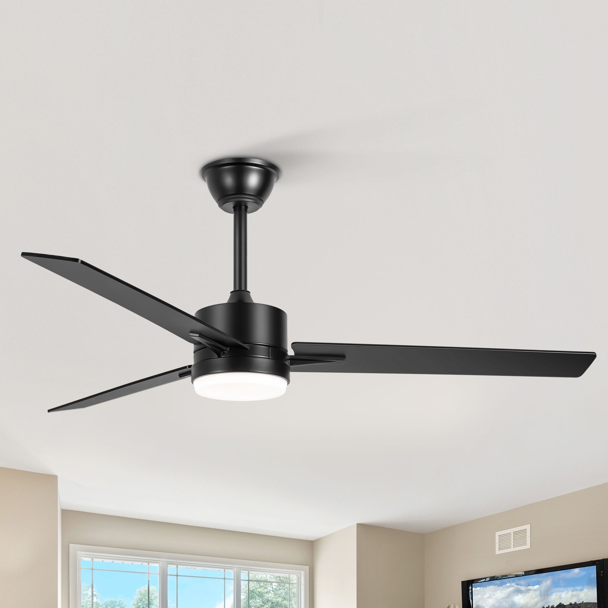 42"/52"/60" Integrated LED Ceiling Fan with Light and Remote(3-Blades)