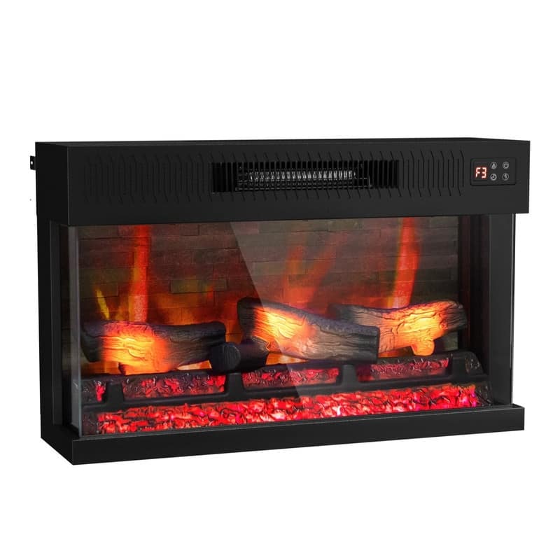28/36 inch Electric Fireplace Insert 3 Sided View 20 Flame Color Heater