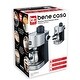 preview thumbnail 4 of 3, Bene Casa 4-cup stainless-steel espresso maker with steam frother function, cappuccino maker, - 4-Cup Steam Espresso