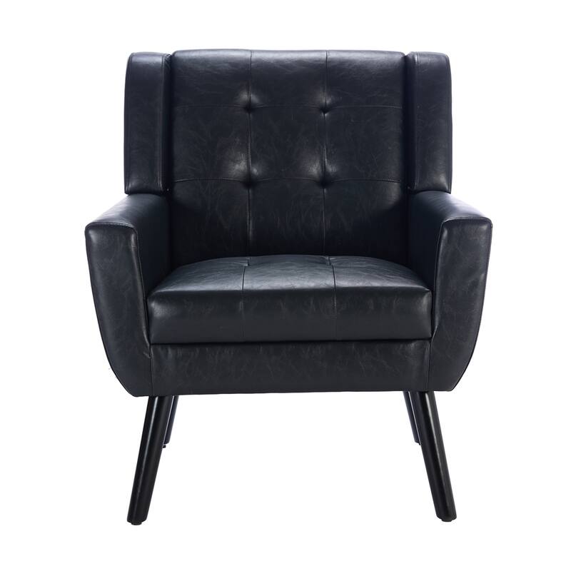 Modern Soft Ergonomics Accent Chair with Black Legs For Indoor Home