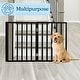 preview thumbnail 16 of 44, 3-Panel Indoor Foldable Dog Gate - 54x24-Inch Wood Freestanding Pet Fence