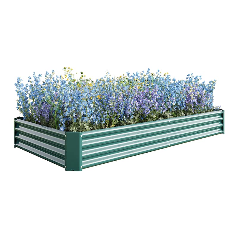 Metal Garden Bed,Rectangle Planter for Flowers Plants,Vegetables Herb