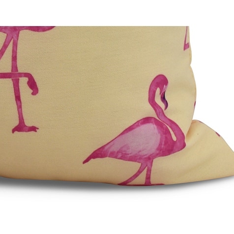 16 x 16 Inch Flamingo Fanfare Martini Animal Print Outdoor Pillow