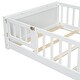 preview thumbnail 16 of 23, Twin Size Floor Platform Bed with Built-In Book Storage Rack and Door