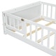 preview thumbnail 6 of 23, Twin Size Floor Platform Bed with Built-In Book Storage Rack and Door