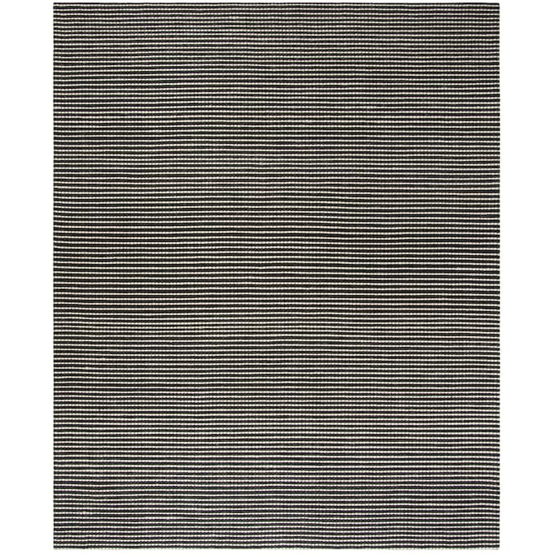 SAFAVIEH Handmade Natura Refiqe Wool Rug - 9' x 12' - Ivory/Black - Rectangle