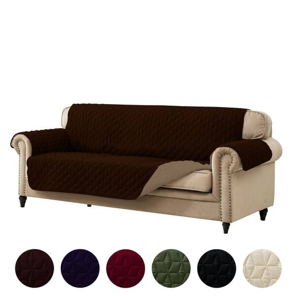 Shop Reversible Quilted Microfiber Slipcover Sofa Couch Furniture Pet Protector Cover On Sale Overstock 31924283