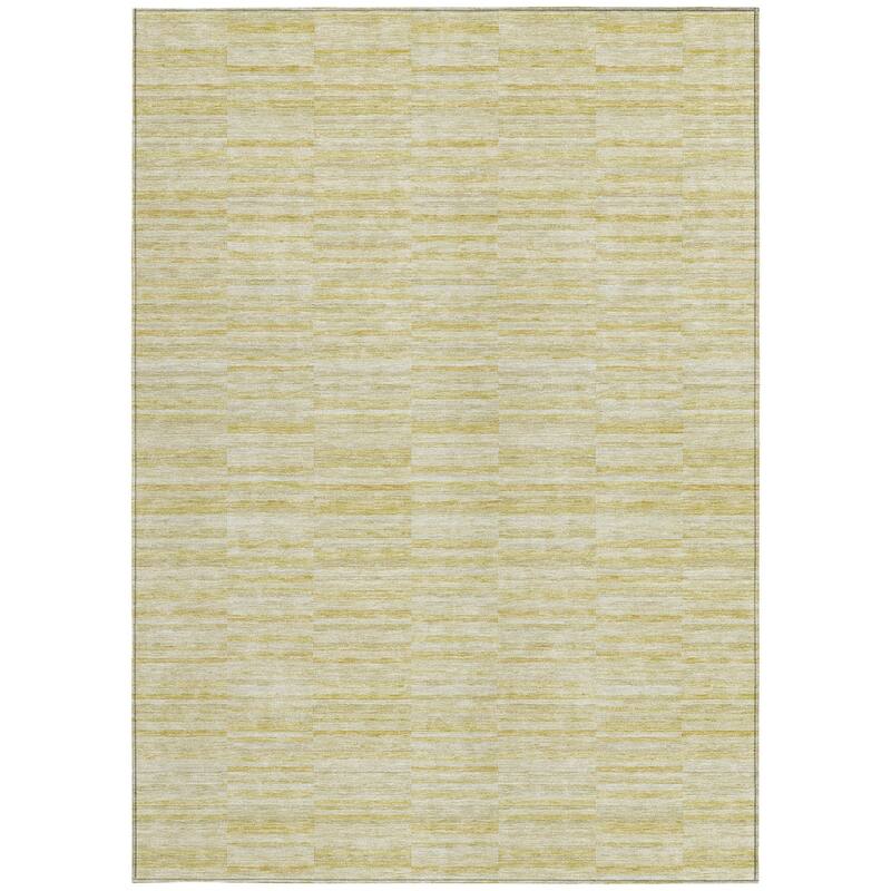 HomeRoots Striped Transitional Rectangle Outdoor Rug