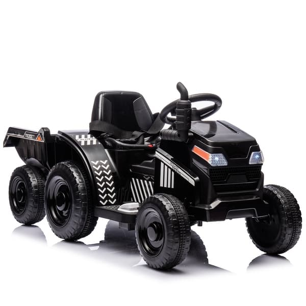 slide 2 of 100, 12V Kids Ride On Electric Tractor Black Knight,Kids Ride On Toy Black Black