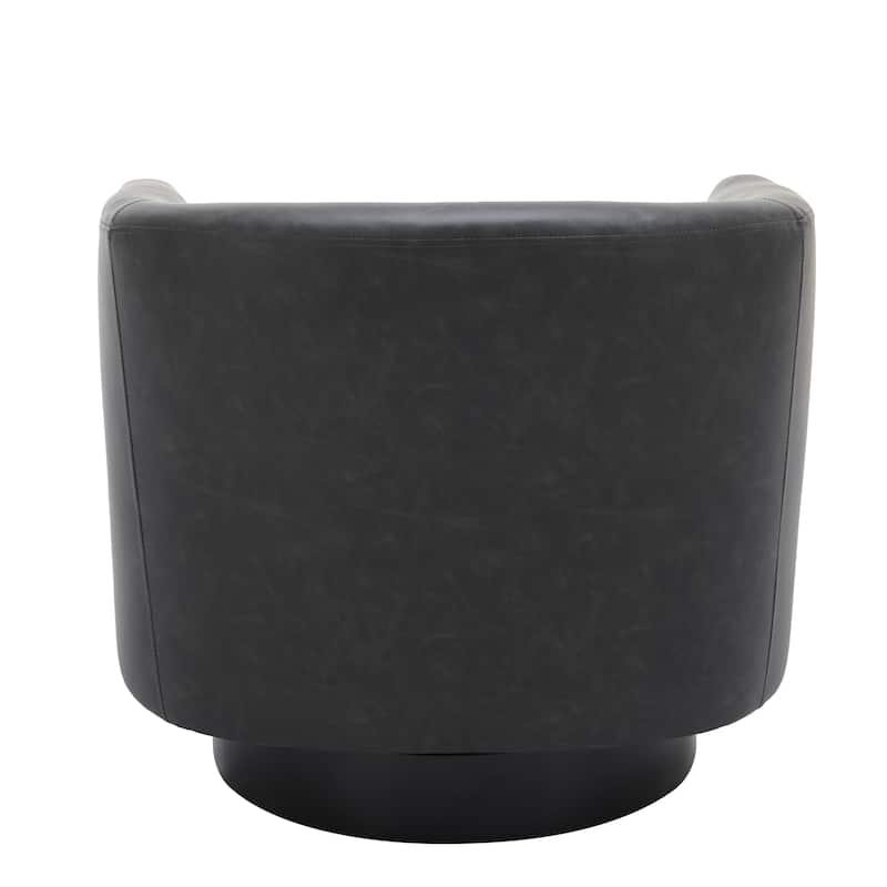 Round Barrel Armchair 360-Degree Swivel Accent Chairs