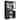 71" Black Metal Storage Cabinet with Glass Doors, 2 Drawers & Adjustable Shelves, Locking Design