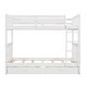 preview thumbnail 4 of 7, Twin over Twin Size Bunk Bed with 2-Drawers and Ladders, White