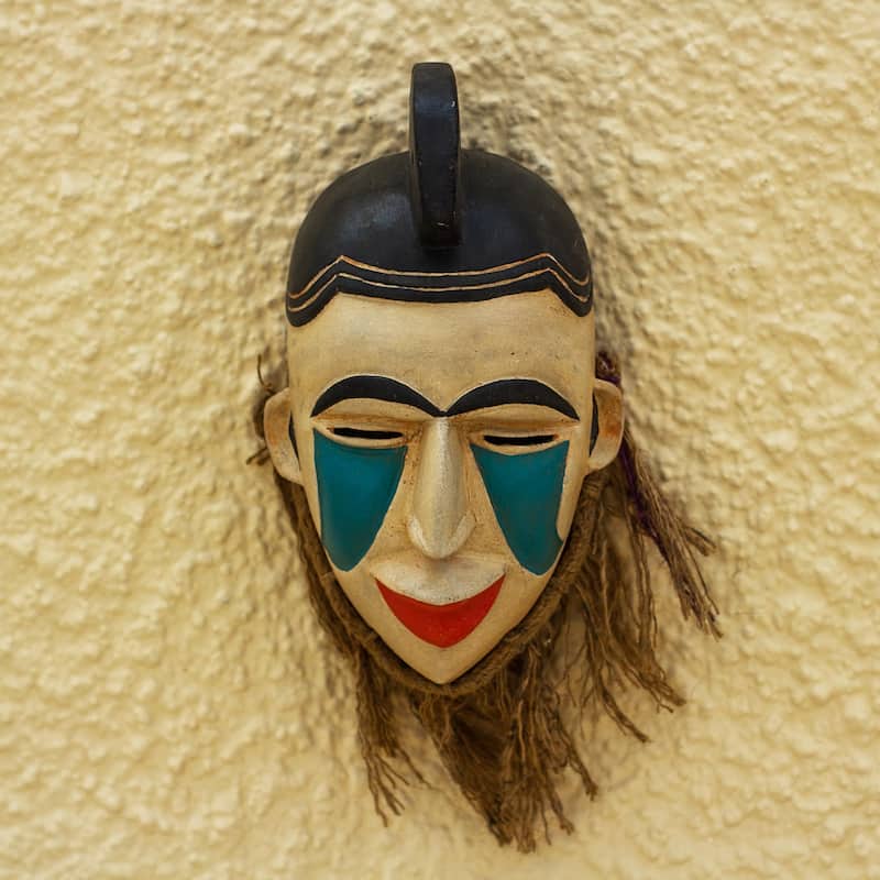 Novica Handmade Miniature Igbo African Wood Mask