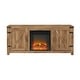preview thumbnail 6 of 14, The Gray Barn Firebranch Barn Door Fireplace TV Console