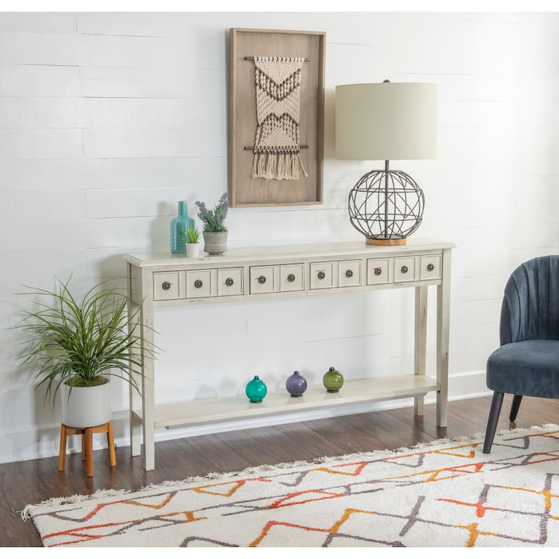 Linon Sadie Wood Entryway Console Table - Cream