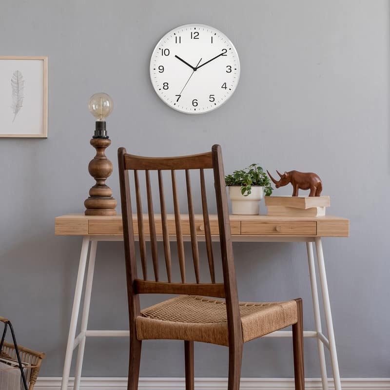 Equity 46021 13-inch Brushed Metal Analog Quartz Wall Clock