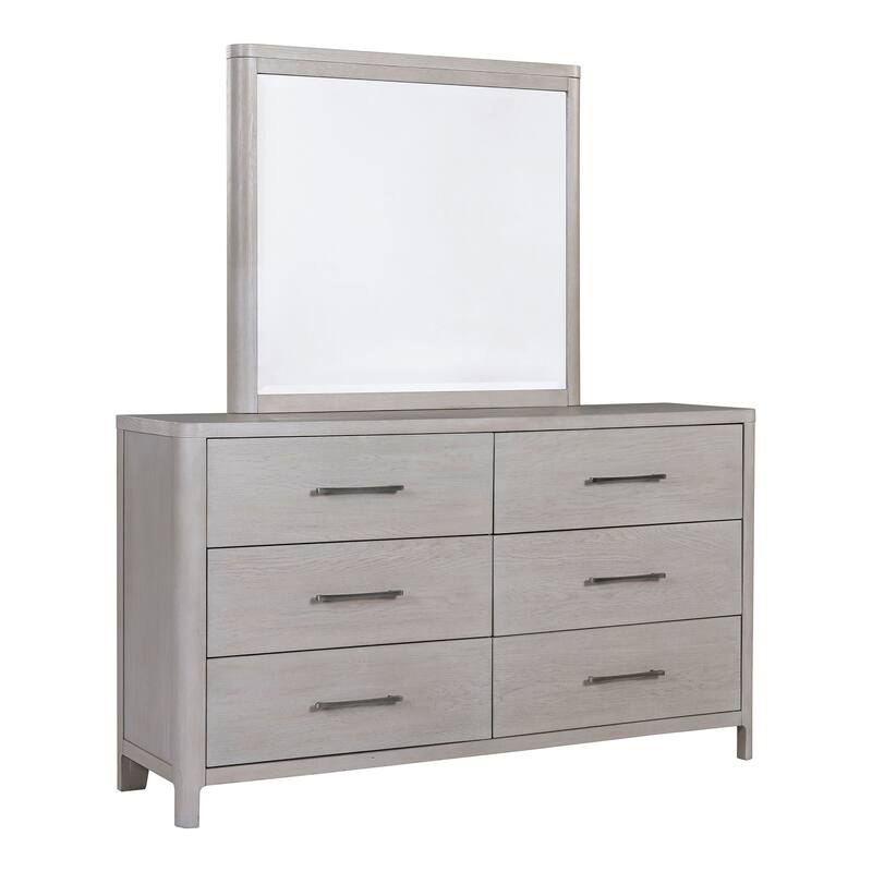 Furniture of America Rensite Modern 5-Piece Oak Solid Wood Panel Bedroom Set