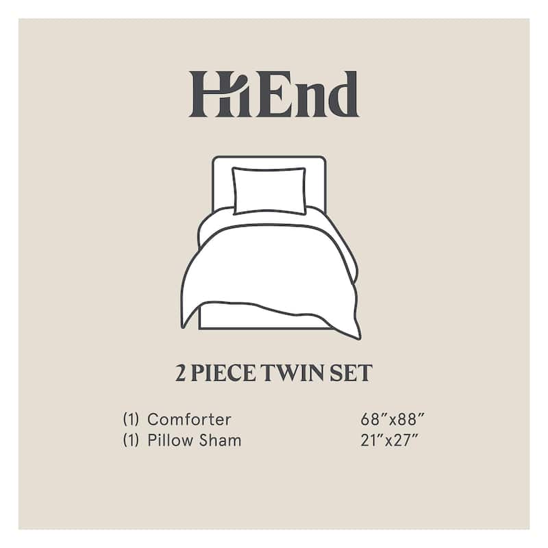 HiEnd Accents 100% Cotton Voile Muslin Gauze Soft and Lightweight Bedding 3 Piece Comforter Set