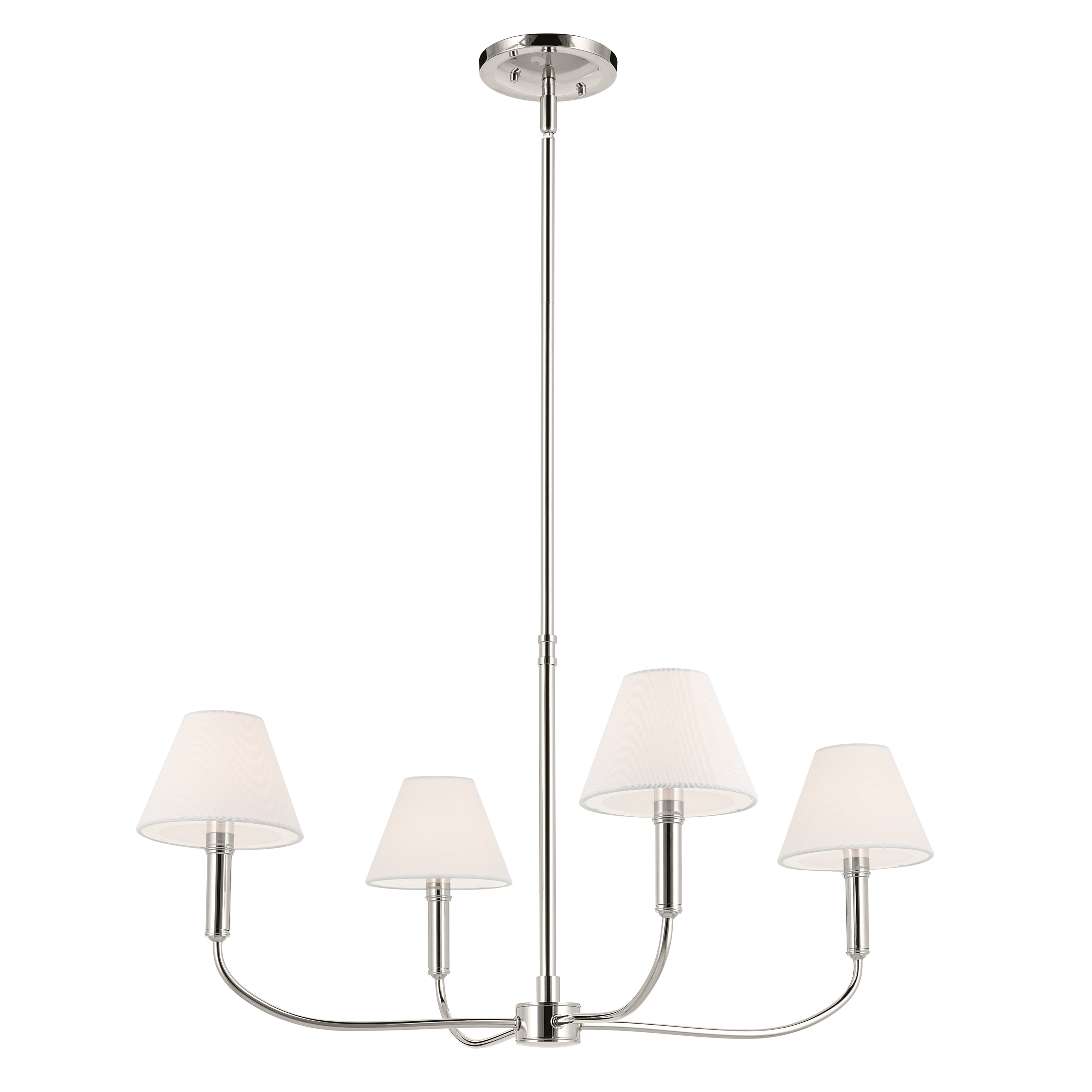 Eadie 30.75 Inch 4 Light Chandelier in Polished Nickel