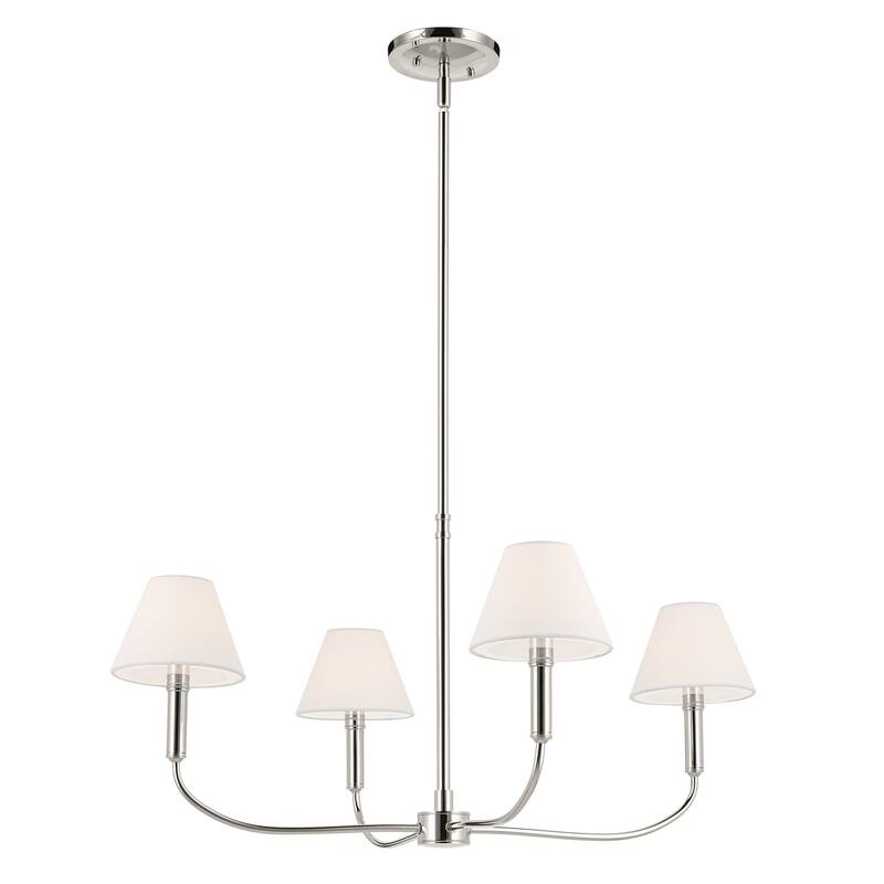 Eadie 30.75 Inch 4 Light Chandelier in Polished Nickel