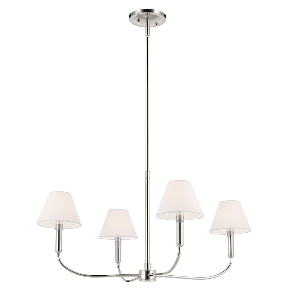 Eadie 30.75 Inch 4 Light Chandelier in Polished Nickel