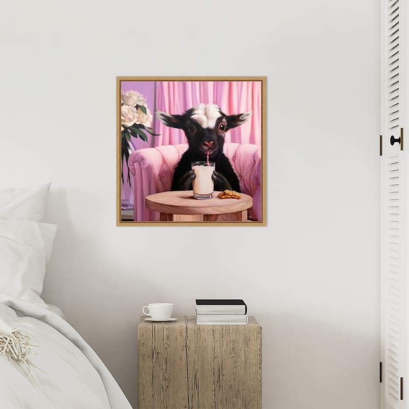 Snack Time by Lucia Heffernan Framed Canvas Wall Art Print - Sylvie Natural