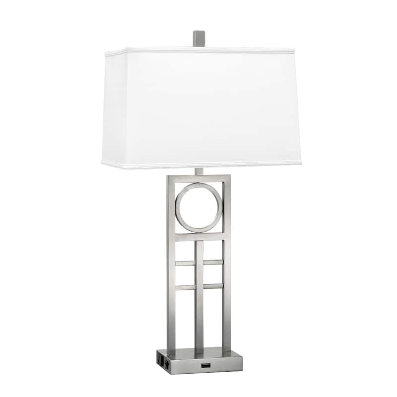 Attra 26 in. Brushed Steel Desk Lamp - Set of 1