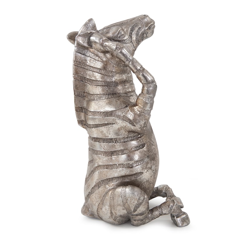 Allan Andrews See No Evil, Speak No Evil, Hear No Evil Silver Zebra Sculpture - 9"H