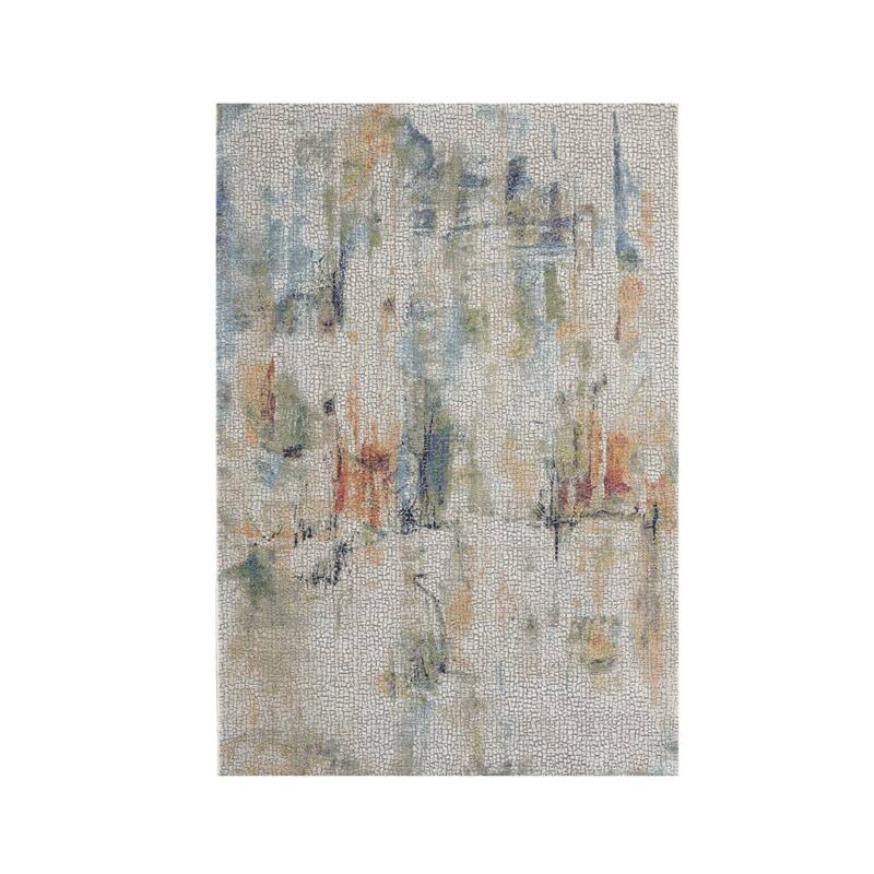 Hetug Power Loomed Distressed Abstract Modern Non Skid Area Rug By HomeRoots - 72' X '48' X '0.5